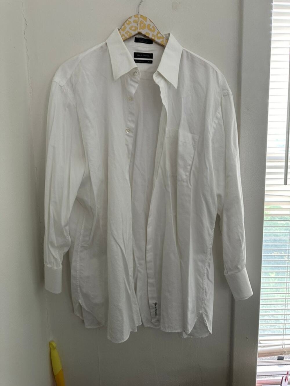John W. Nordstrom White Button Front Traditional Fit | 18 - 34